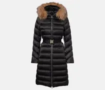 Daunenmantel Leersie mit Shearling