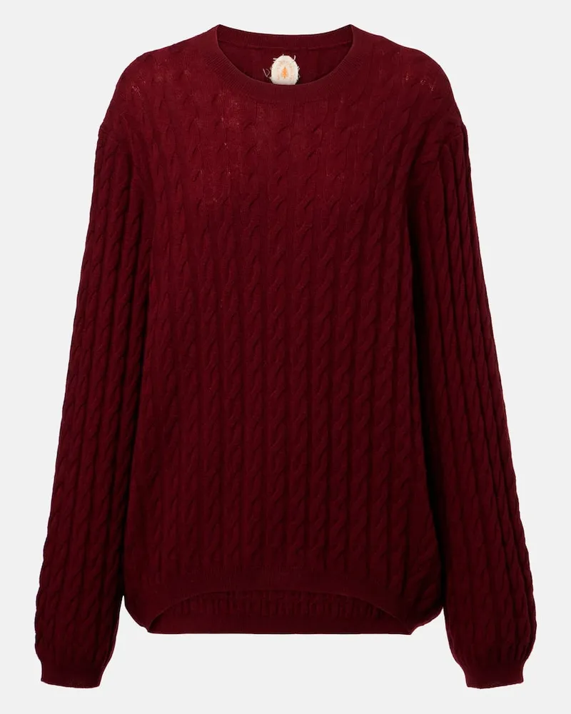 Jardin des Orangers Pullover aus Wolle und Kaschmir Burgunderrot