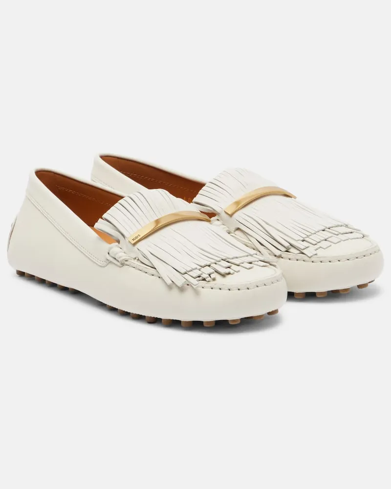 TOD'S Mokassins Gommino aus Leder Weiß