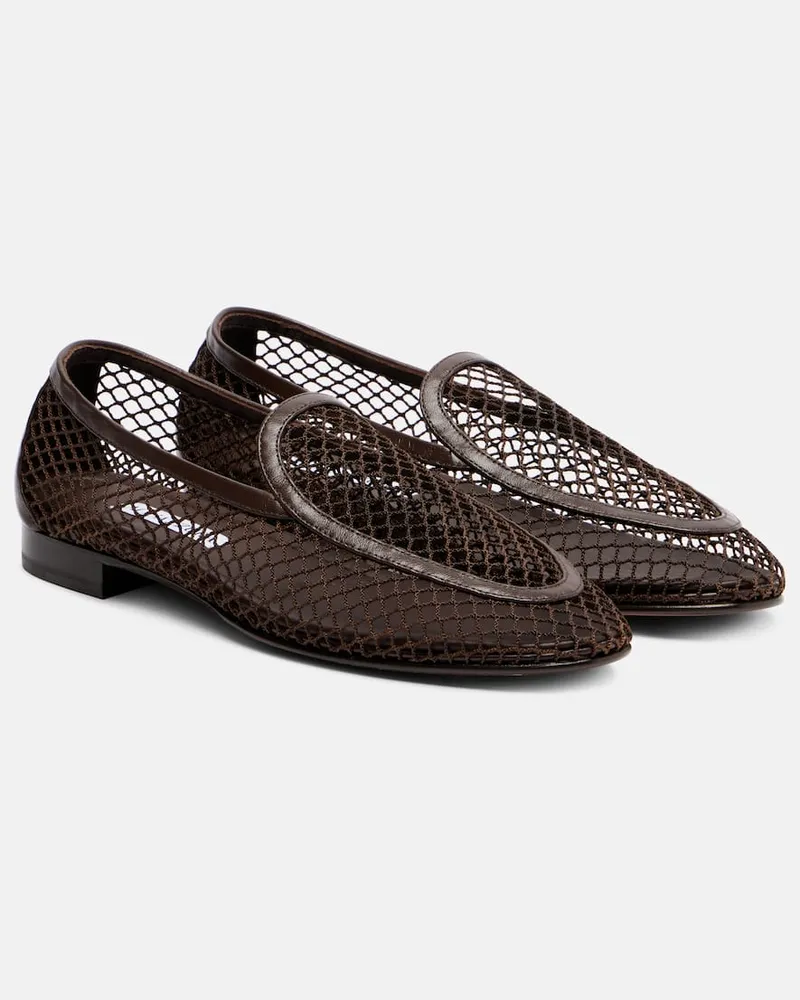 Aquazzura Mokassins Saint Germain mit Leder Braun