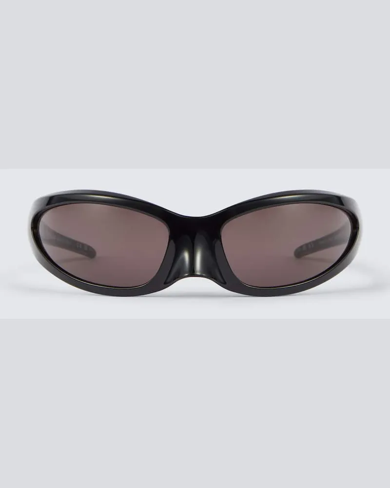 Balenciaga Ovale Sonnenbrille Schwarz