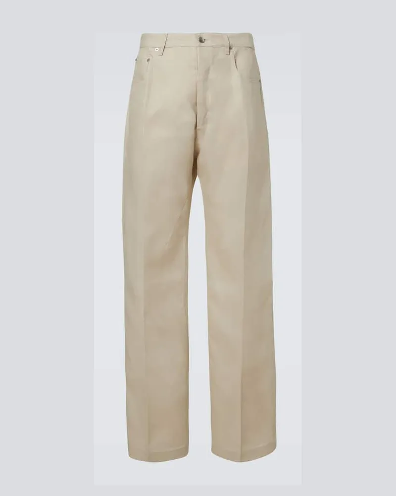 Rick Owens Weite Hose Geth aus Leinen-Twill Nude