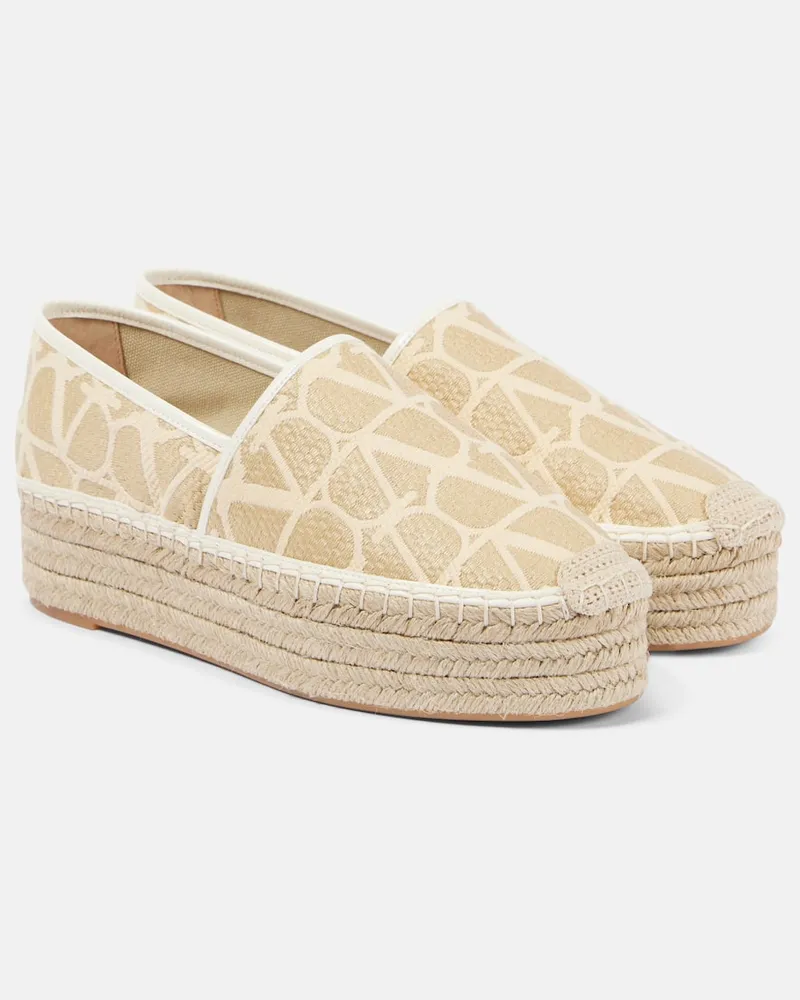 Valentino Garavani Espadrilles Toile Iconographe Beige