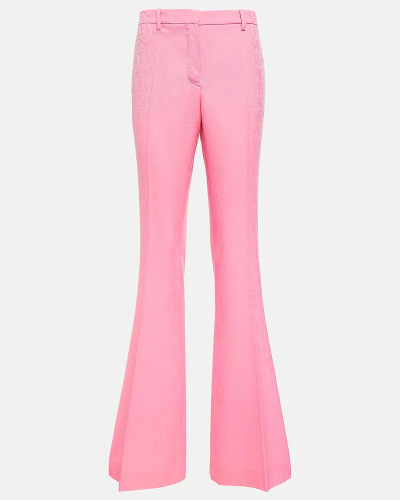 Versace Schlaghose Versace Allover aus Wolle Rosa