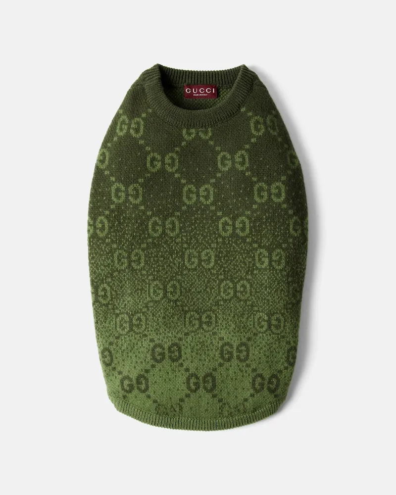 Gucci Pullover für Hunde GG Grün