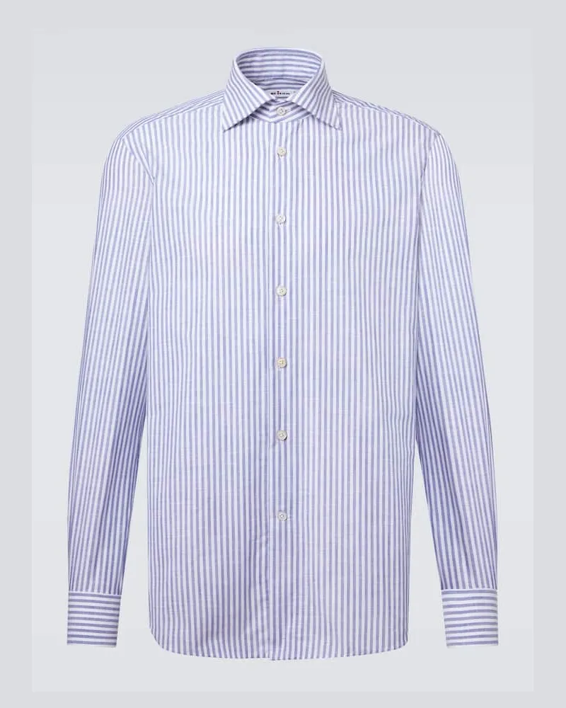 Kiton Hemd aus Baumwolle Blau