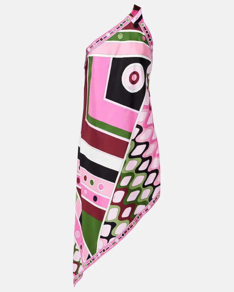 Emilio Pucci Minikleid Vivara aus Seidensatin Rosa