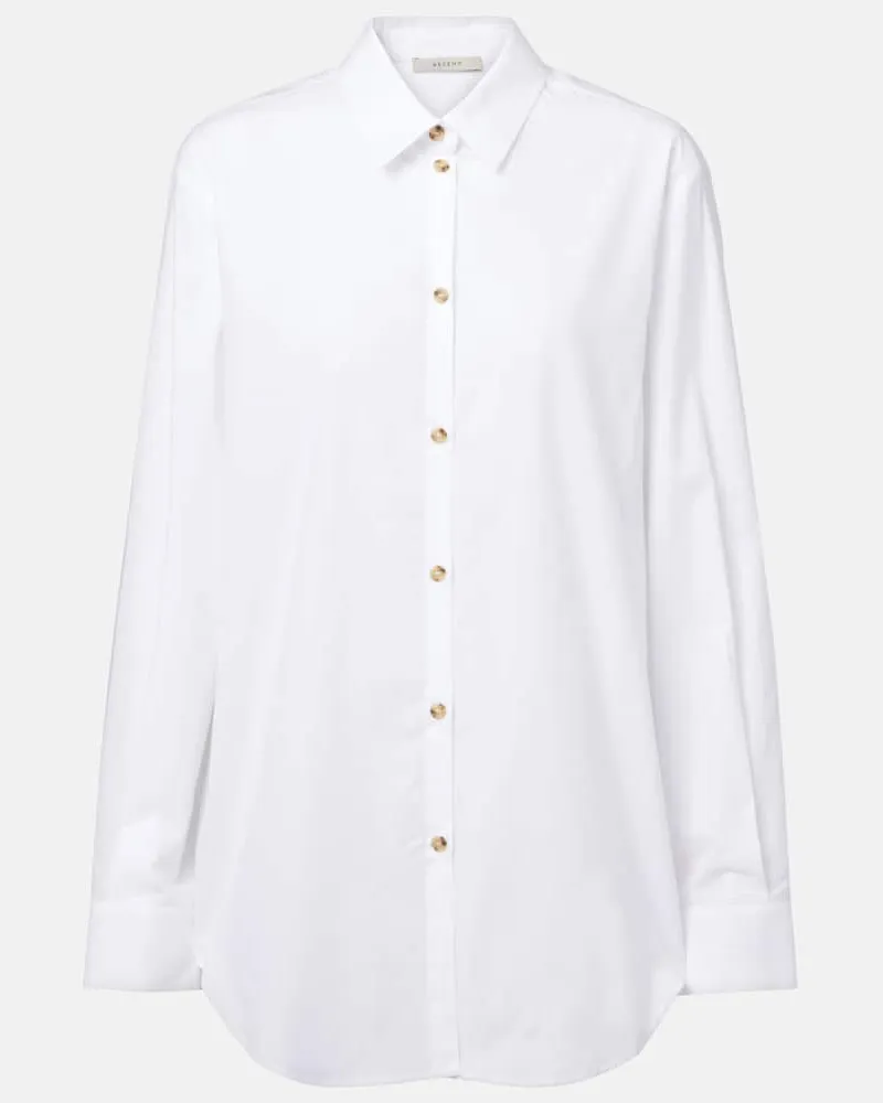 ASCENO Hemd London aus Baumwollpopeline Weiß