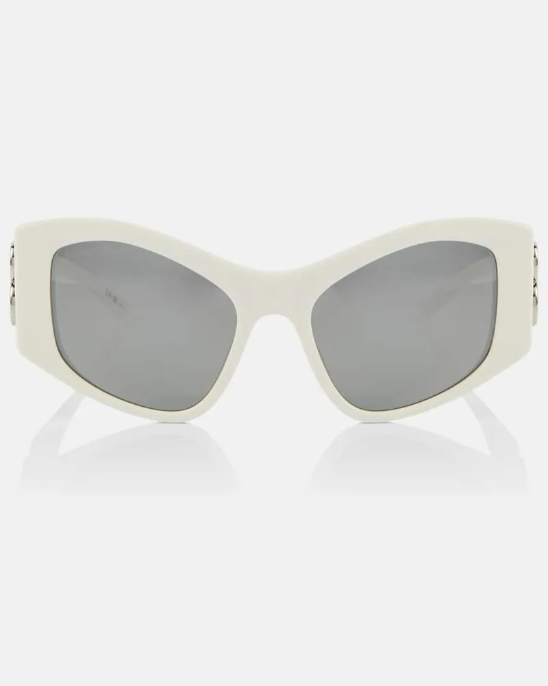 Balenciaga Eckige Sonnenbrille Dynasty Weiß