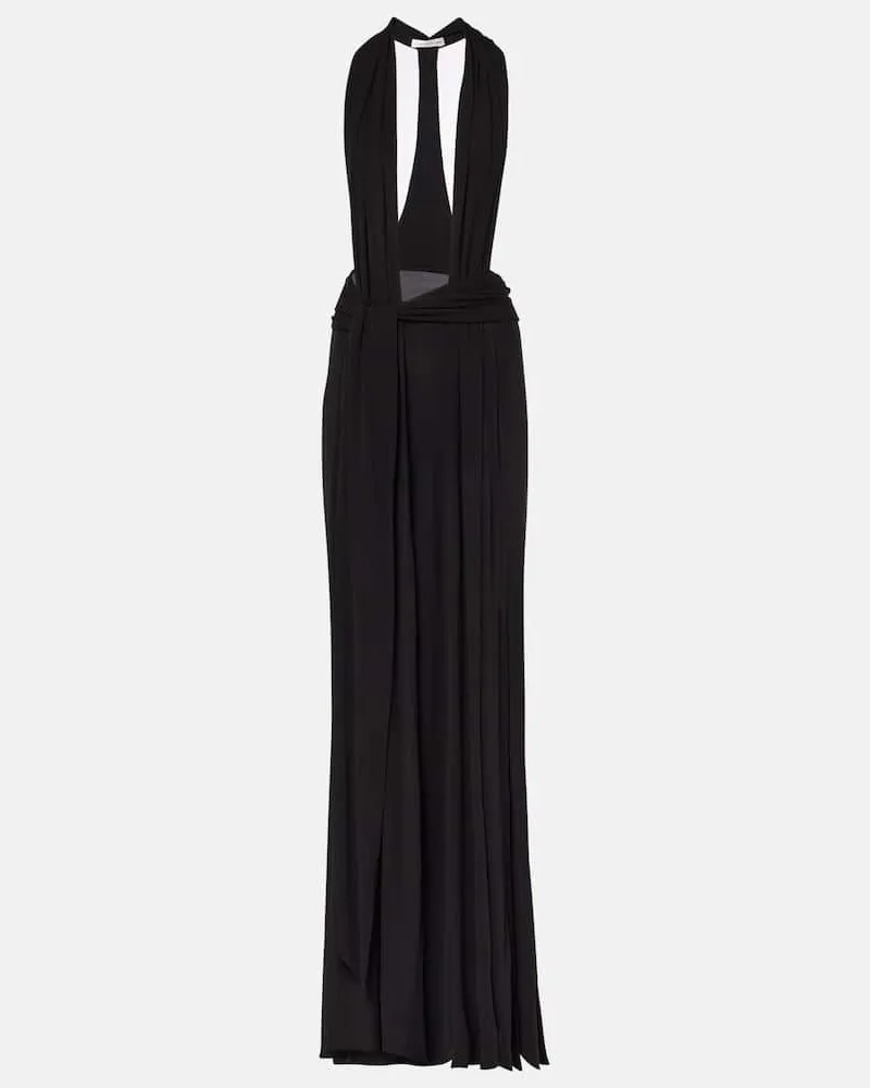 Christopher Esber Robe Trapeze aus Jersey Schwarz