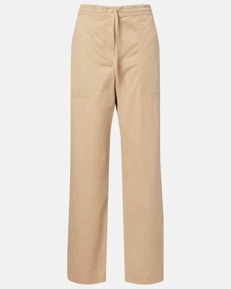 The Row Weite Hose Mende aus Baumwolle und Kaschmir Beige