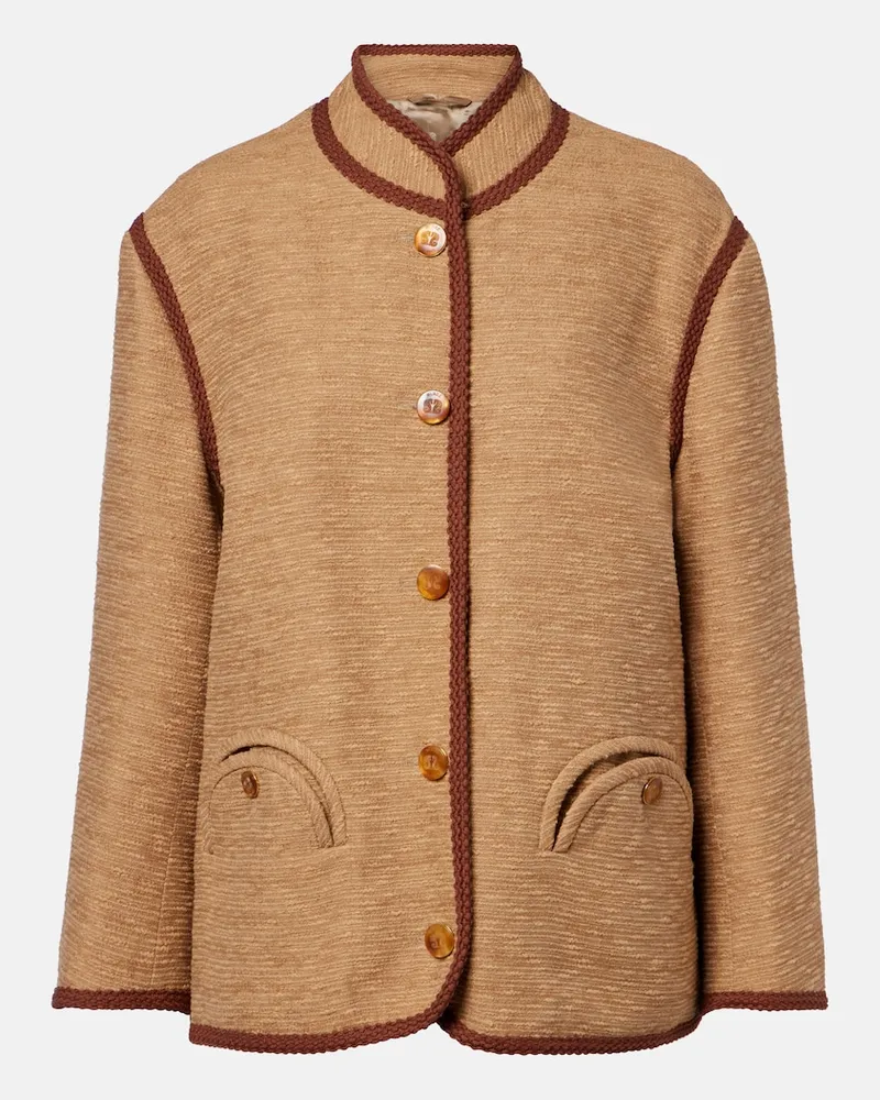 Blazé Milano Blazé Milano Jacke Lure aus Baumwolle und Leinen Braun