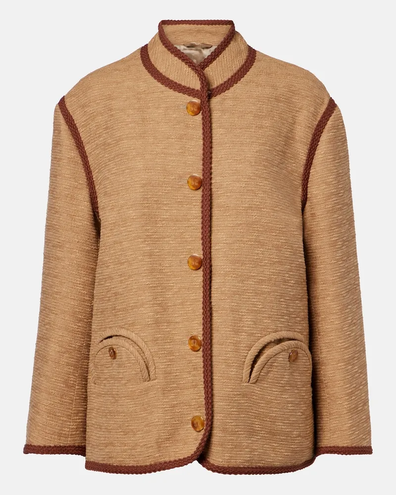 Blazé Milano Blazé Milano Jacke Lure aus Baumwolle und Leinen Braun