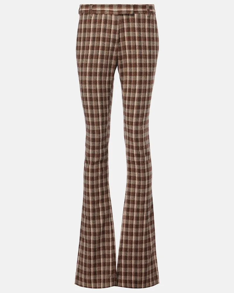 Acne Studios Schlaghose aus einem Wollgemisch Braun