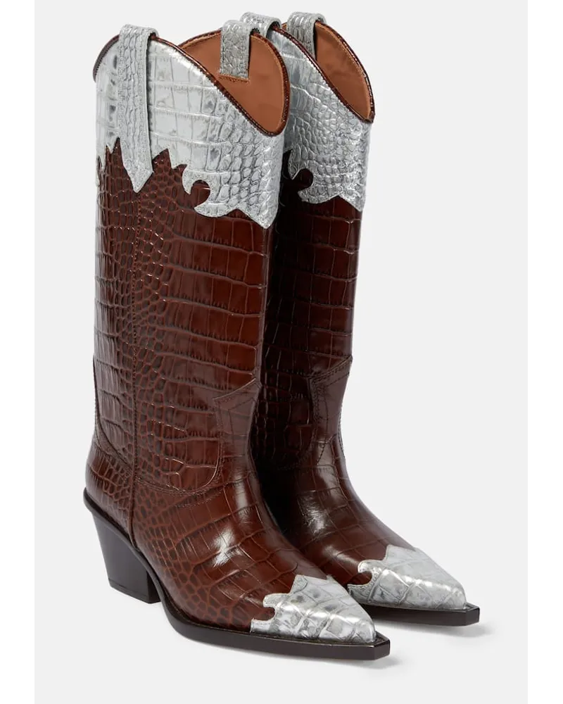 Paris Texas Westernstiefel aus Leder Braun