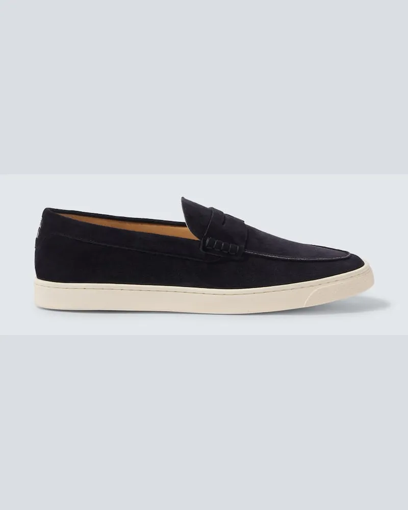 Brunello Cucinelli Loafers aus Veloursleder Blau