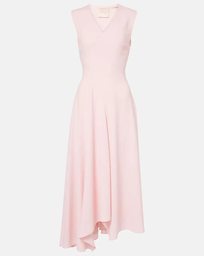 Roksanda Ilincic Midikleid Miral aus Satin Rosa