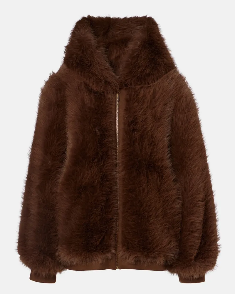 Elie Saab Kapuzenjacke Braun