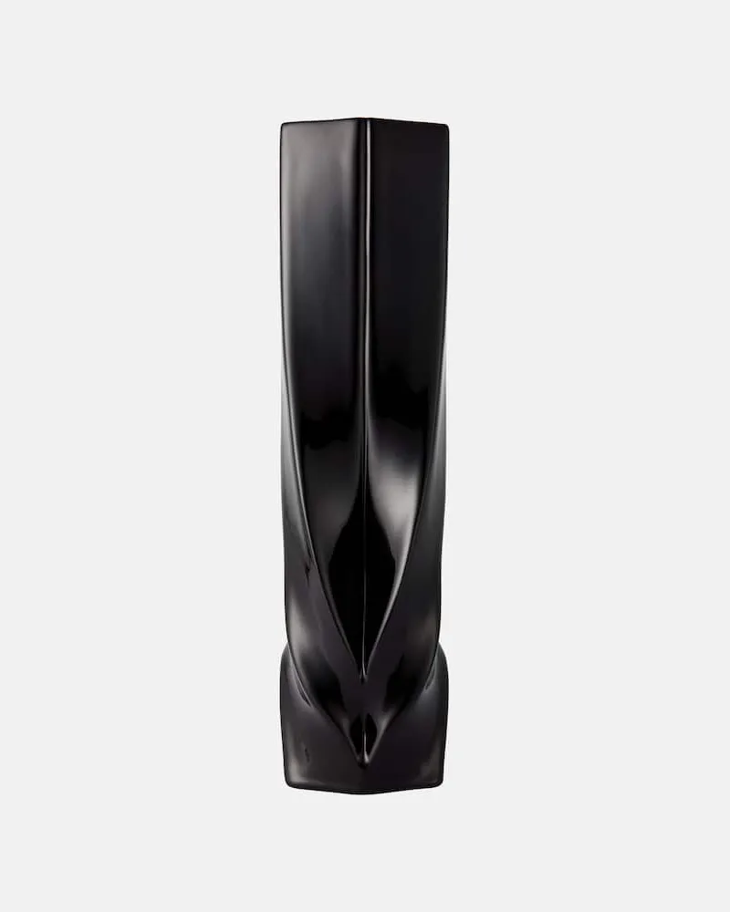 Zaha Hadid Design Vase Braid Tall Schwarz