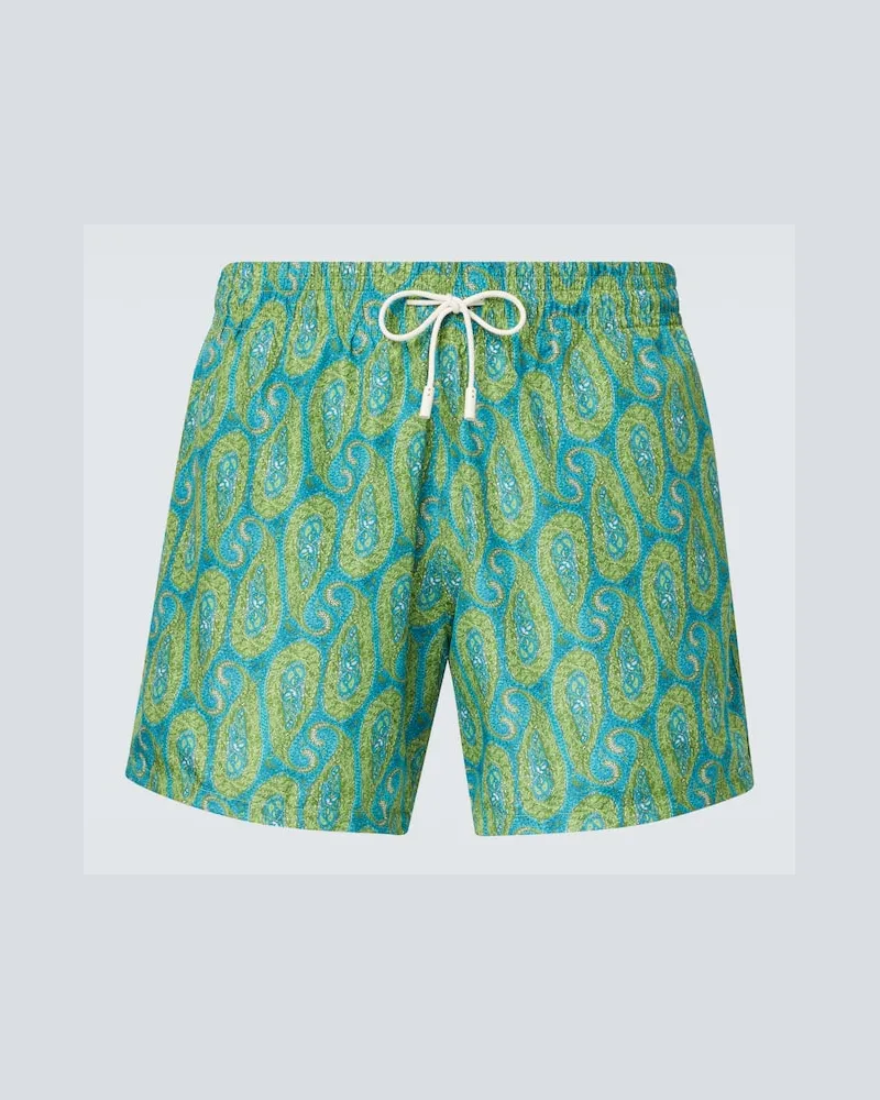 Etro Bedruckte Badehose Grün