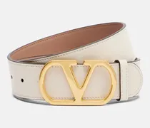 Wendbarer Gürtel VLogo aus Leder
