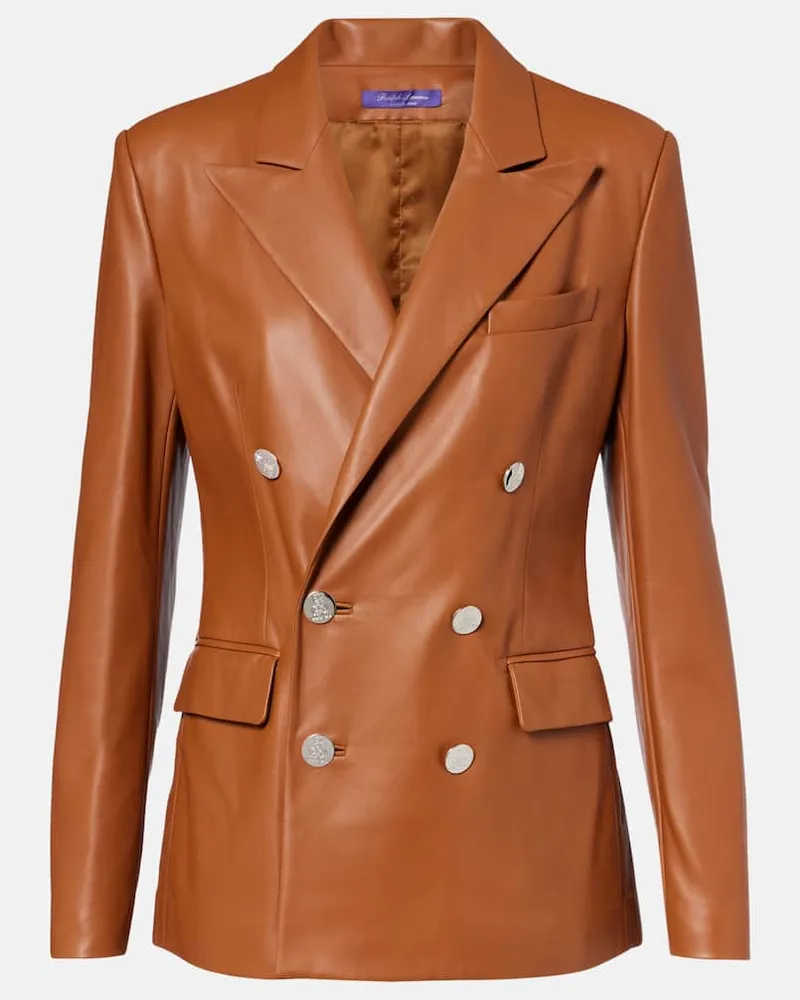 Ralph Lauren Blazer Camden aus Leder Braun