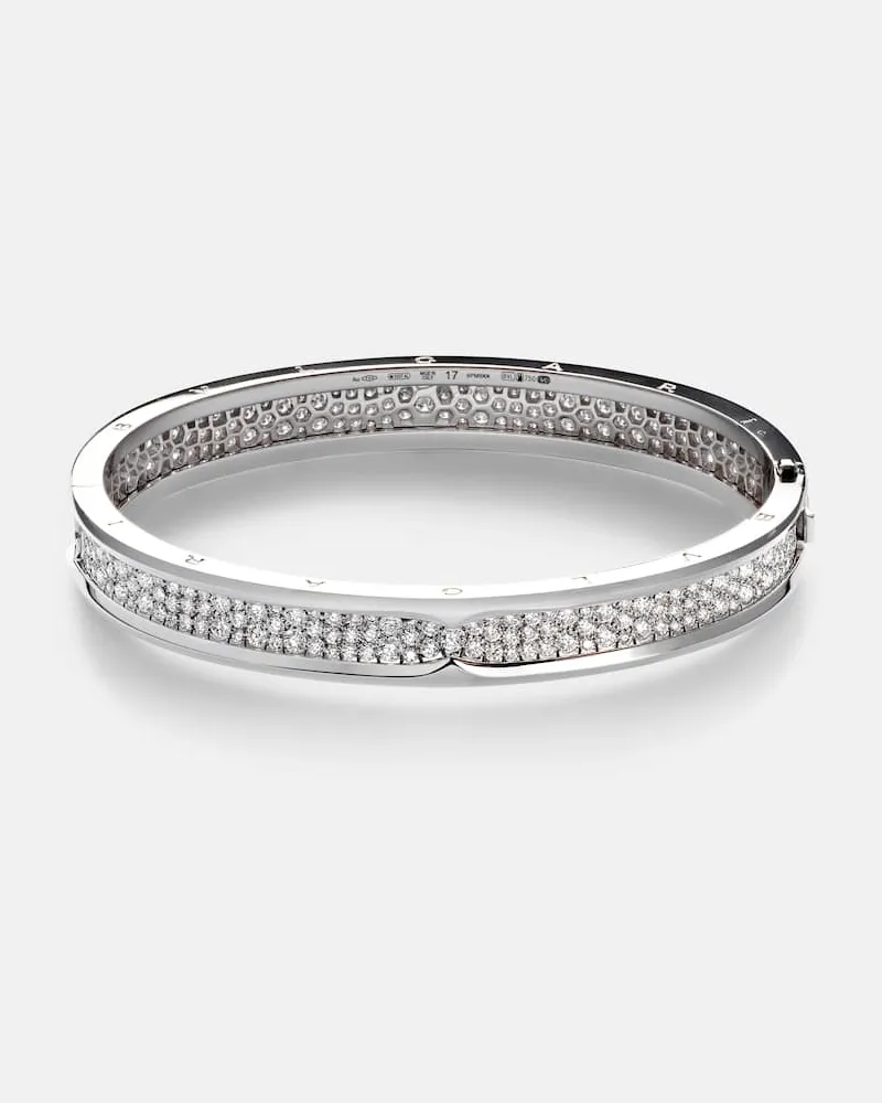 Bulgari Armreif B.zero1 aus 18kt Weißgold mit Diamanten Silber