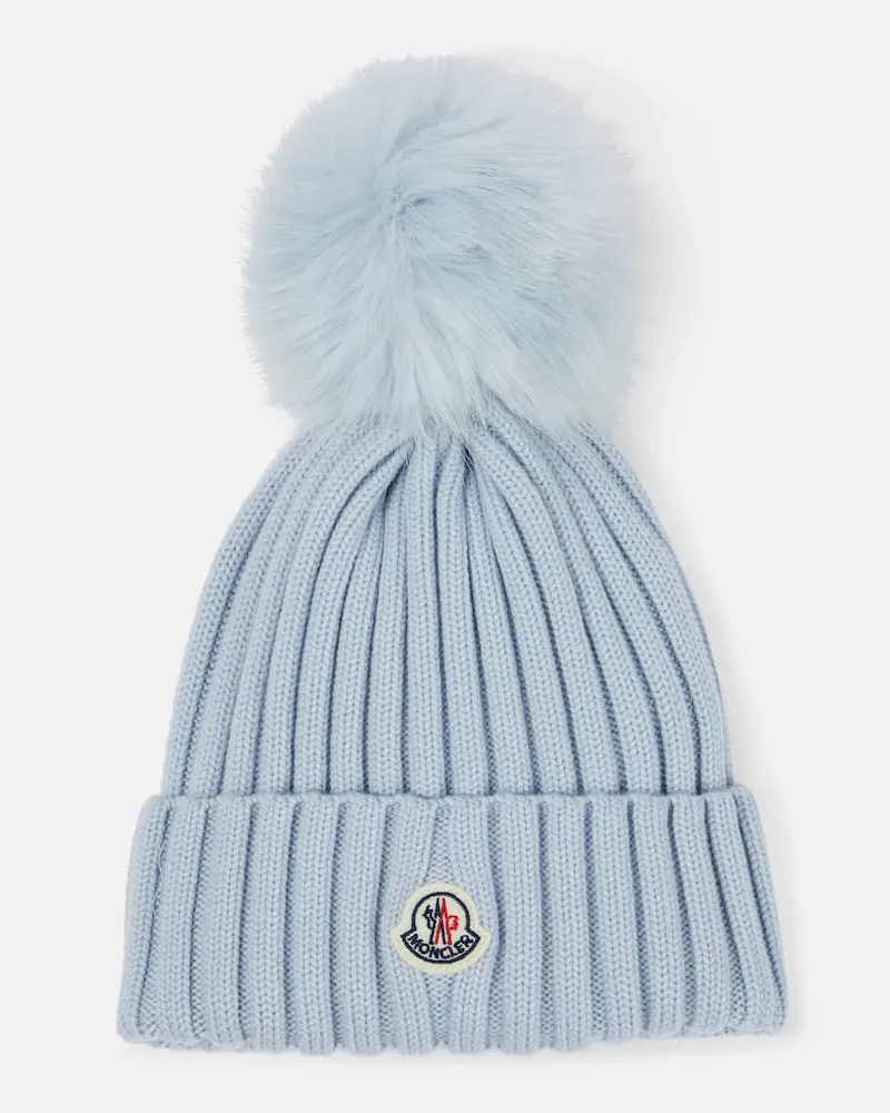 Moncler Beanie aus Schurwolle Schwarz