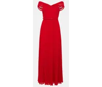 Off-Shoulder-Robe aus Chiffon