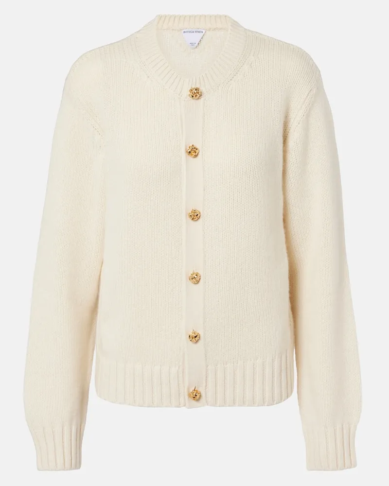 Bottega Veneta Cardigan Knot aus Kaschmir Beige