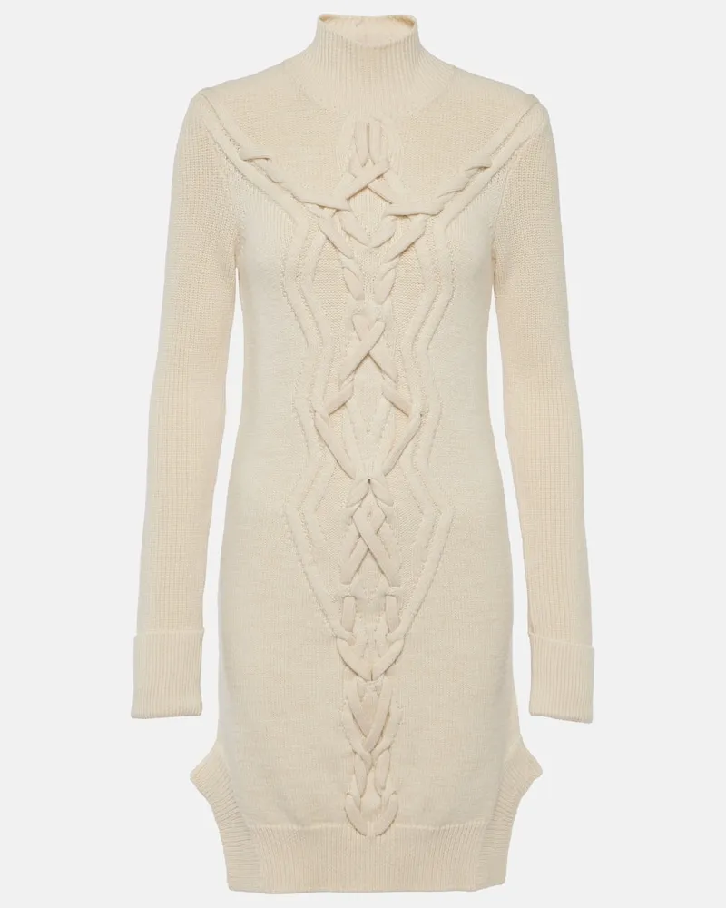 Isabel Marant Minikleid Atina aus einem Wollgemisch Neutral