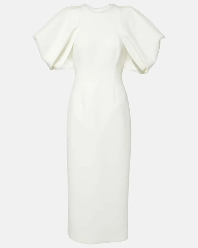 Roksanda Ilincic Bridal Midikleid Calita aus Crêpe Weiß
