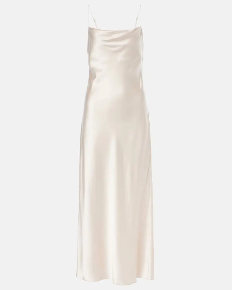 Dorothee Schumacher Midikleid Sense of Shine aus einem Seidengemisch Weiß