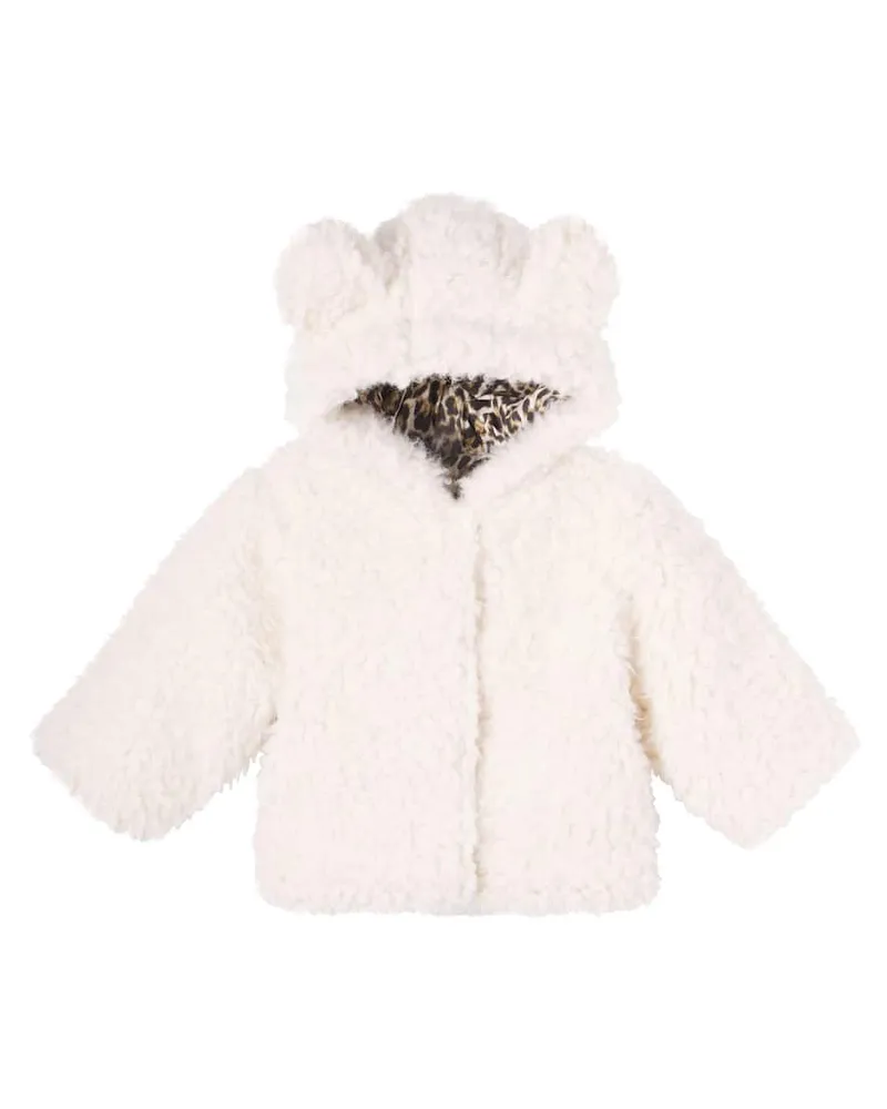 The New Society Baby Mantel Ninette aus Faux Shearling Weiß