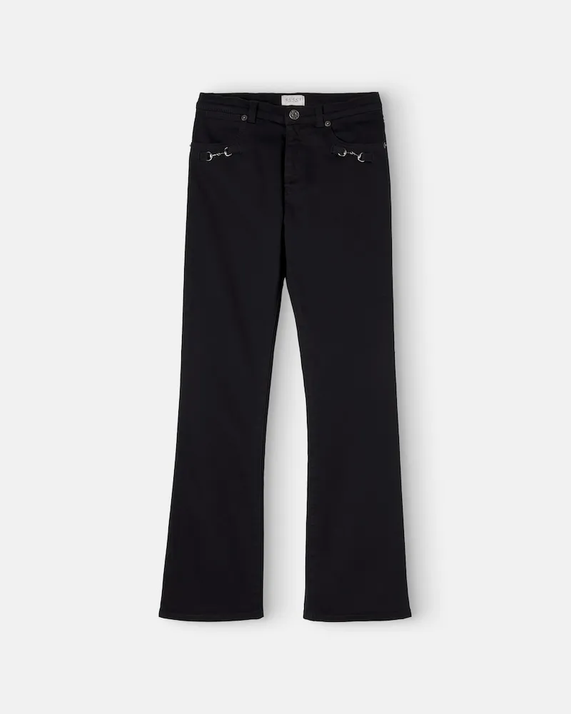 Gucci Jeans Horsebit aus einem Baumwollgemisch Schwarz