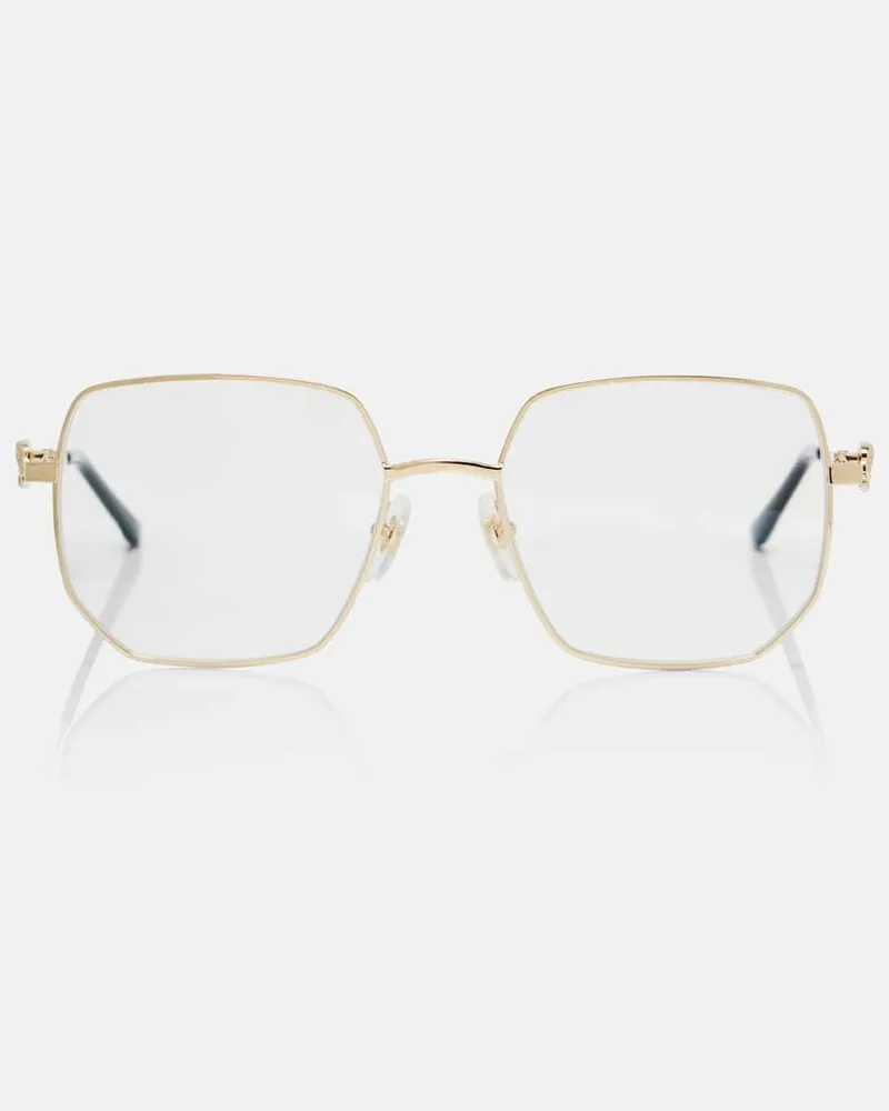 Cartier Eckige Brille Panthère de Cartier Gold