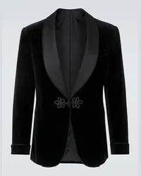 Ralph Lauren Blazer aus Baumwollsamt Schwarz