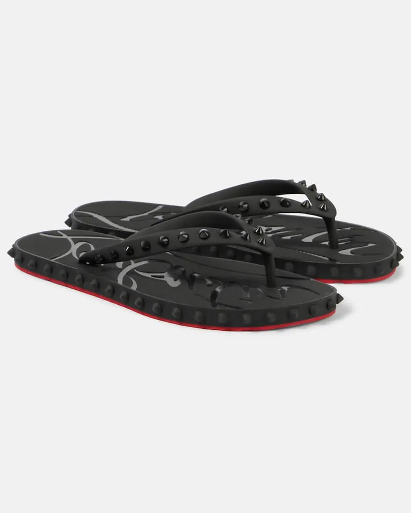 Christian Louboutin Sandalen Super Loubi Flip Schwarz