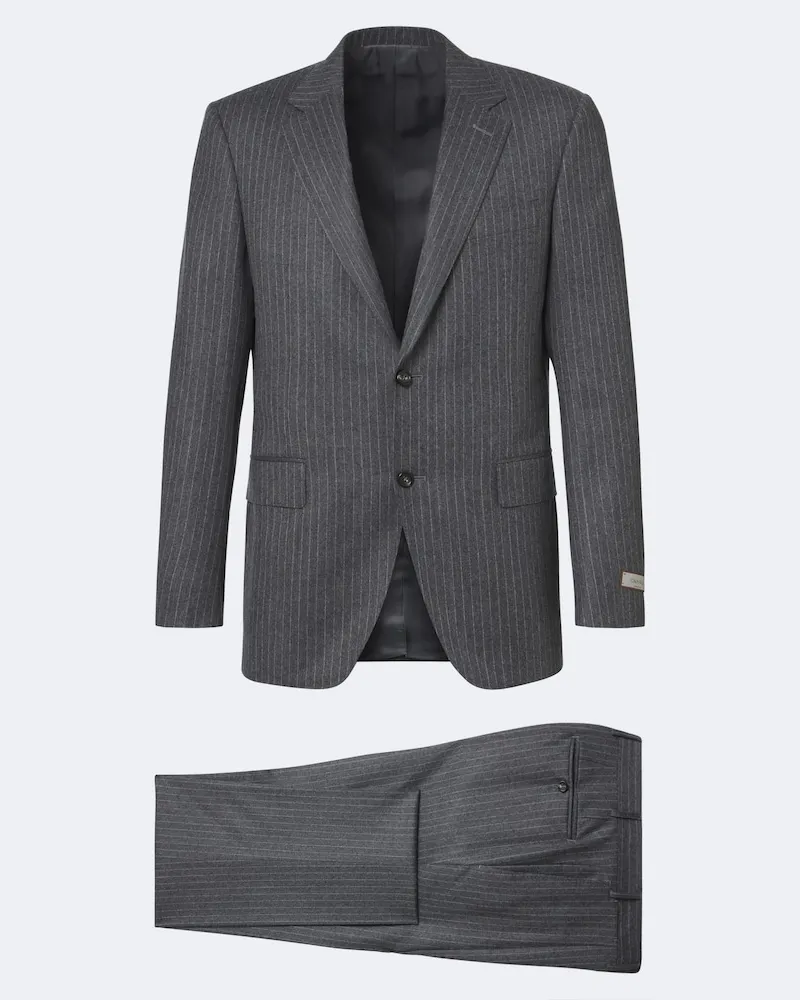 Canali Anzug aus Wolle Grau