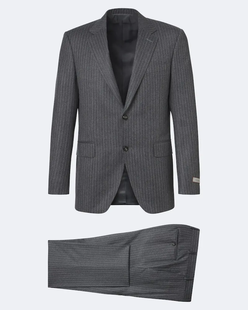 Canali Anzug aus Wolle Grau