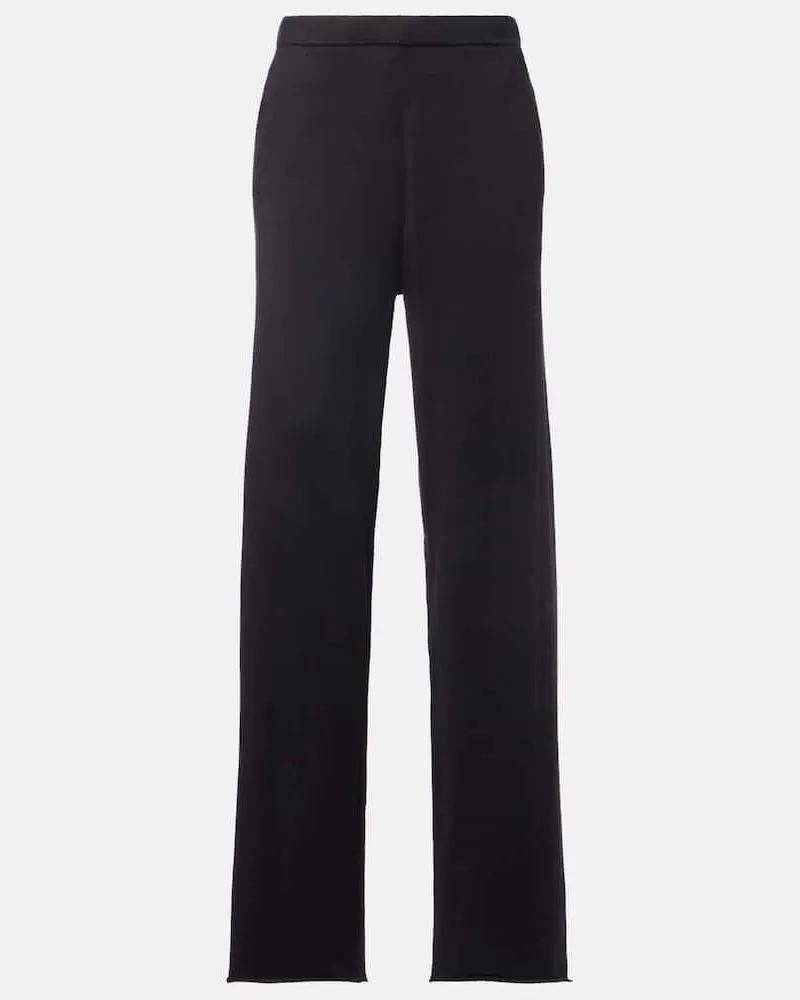 extreme cashmere Hose N°353 Relax aus Baumwolle und Kaschmir Schwarz