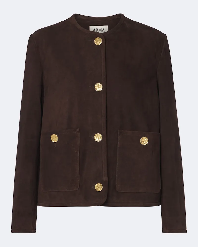 Arma Jacke Sogno aus Veloursleder Braun