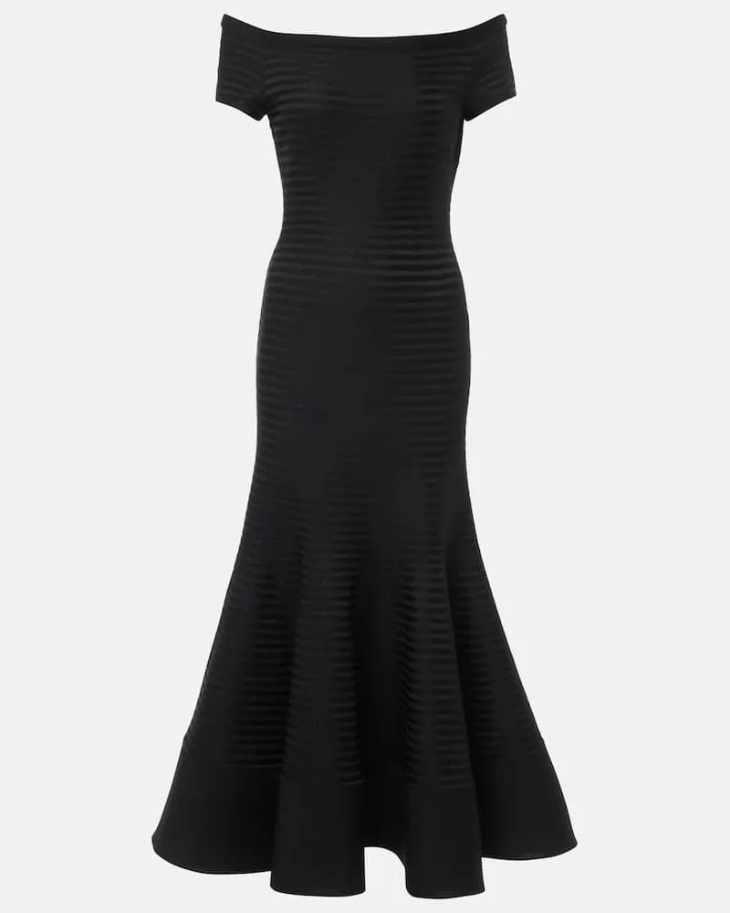 Carolina Herrera New York Off-Shoulder-Maxikleid Schwarz