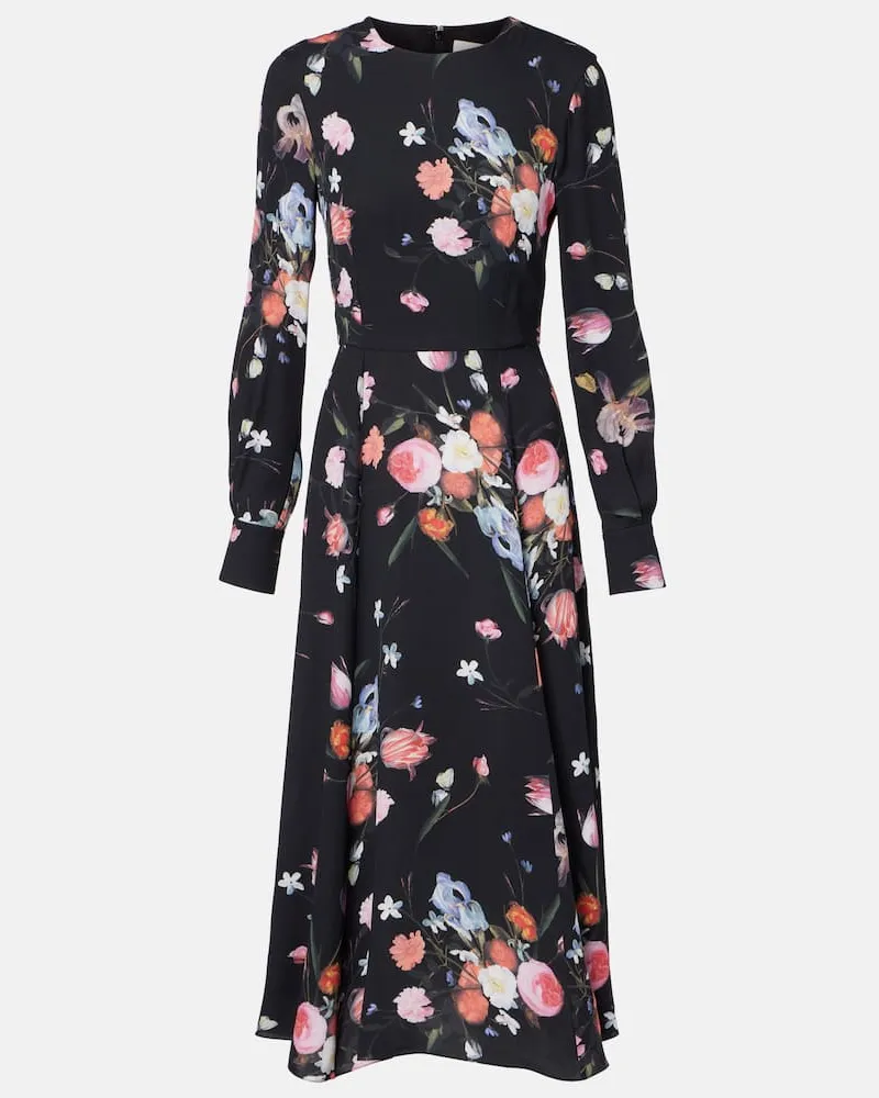 Erdem Midikleid aus Crêpe Schwarz