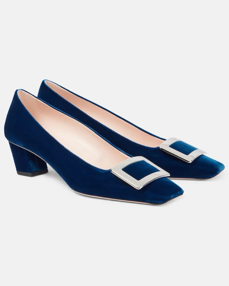 Roger Vivier Pumps Belle Vivier 45 aus Samt Blau
