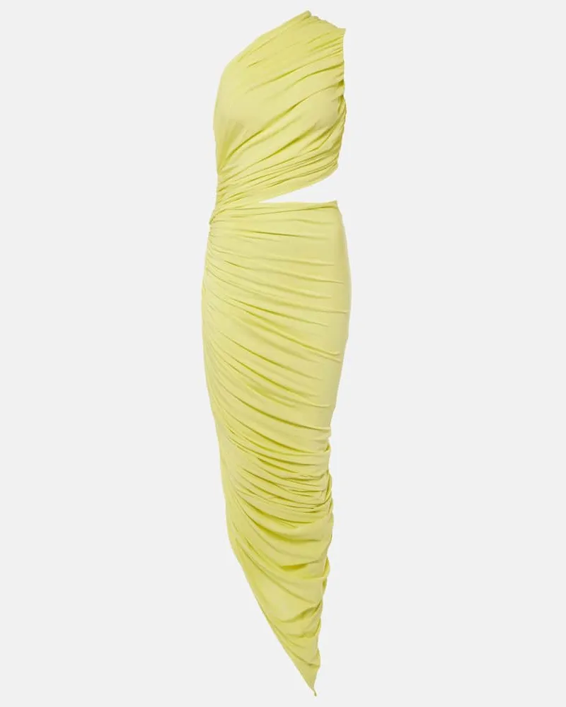 Alaïa Alaïa One-Shoulder-Robe aus Jersey Gelb