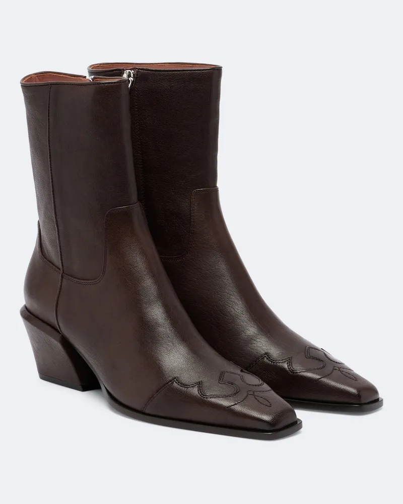 Paris Texas Ankle Boots Bettina aus Leder Braun