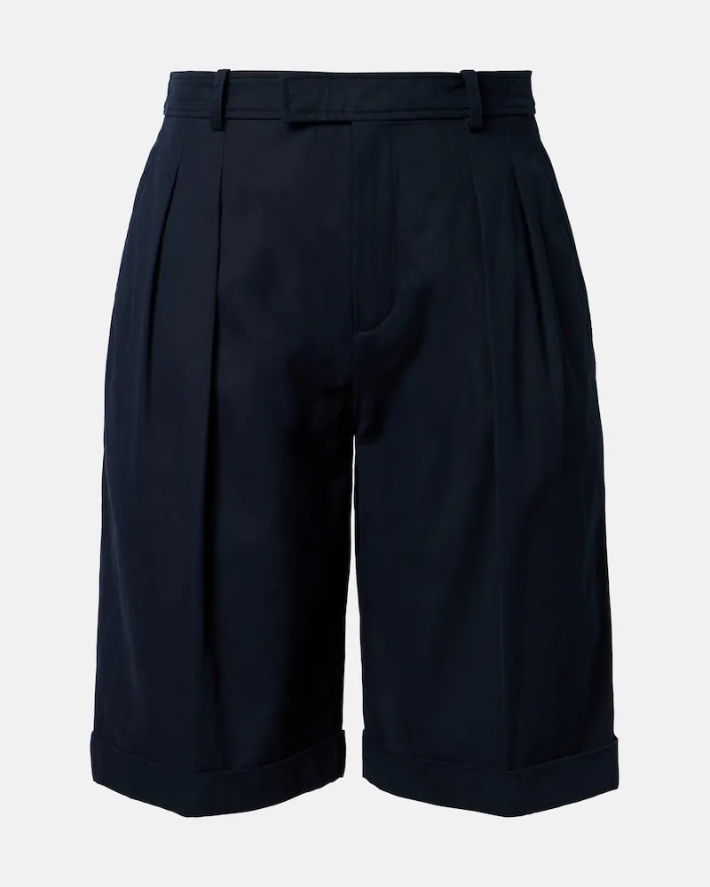 Saint Laurent Bermuda-Shorts aus Baumwolle Blau