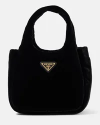 Prada Tote Mini aus Samt Schwarz