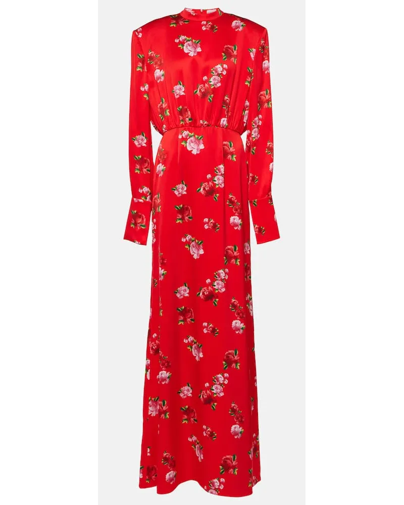 Magda Butrym Robe aus Seide Rot